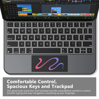 GOOJODOQ Magic Keyboard Case for iPad Pro 11 M4, Air 4/5/6 – PD18W, Pogo Pin, Gesture Trackpad