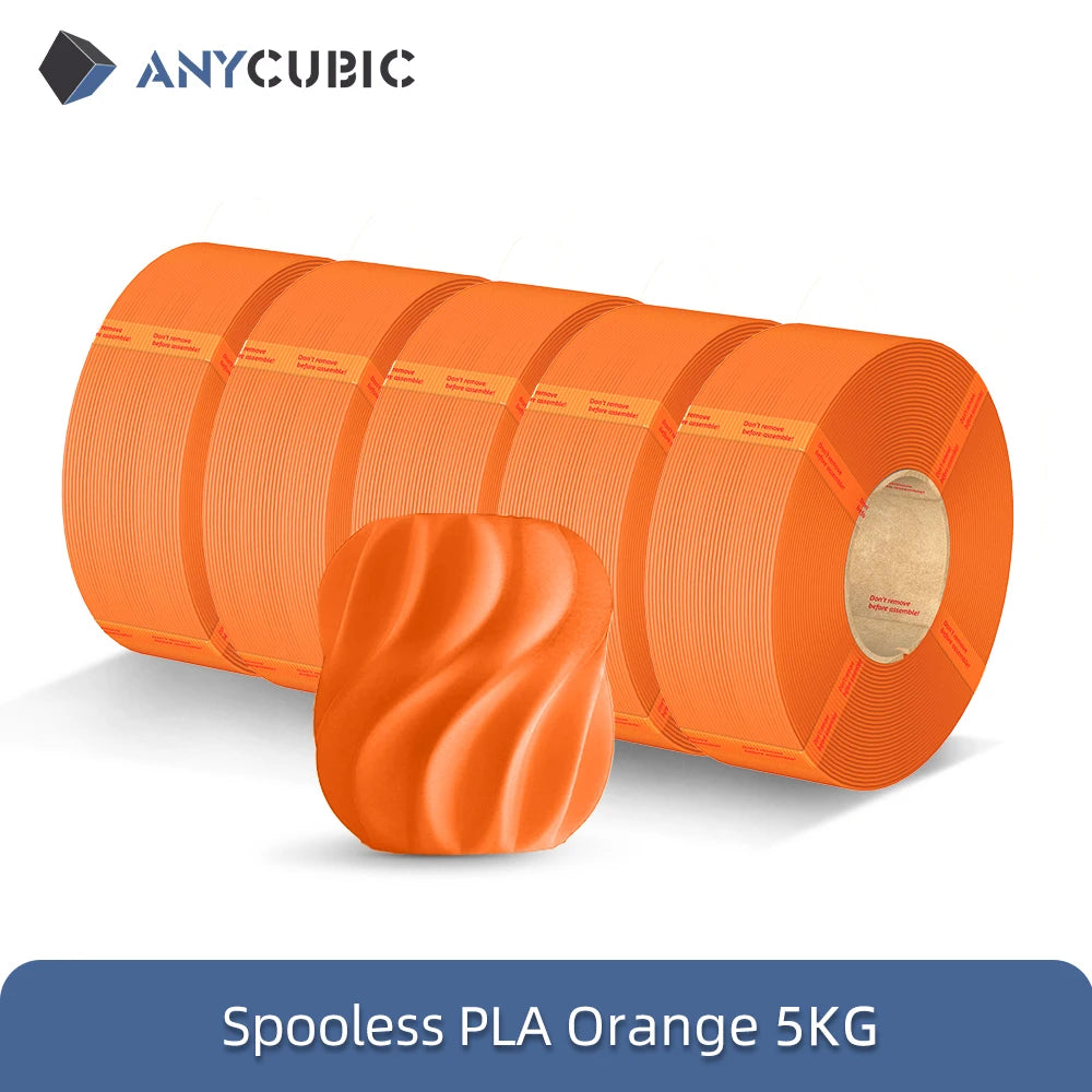 ANYCUBIC 10KG Spooless PLA Filament 1.75mm – Refill for Kobra 3 & S1C