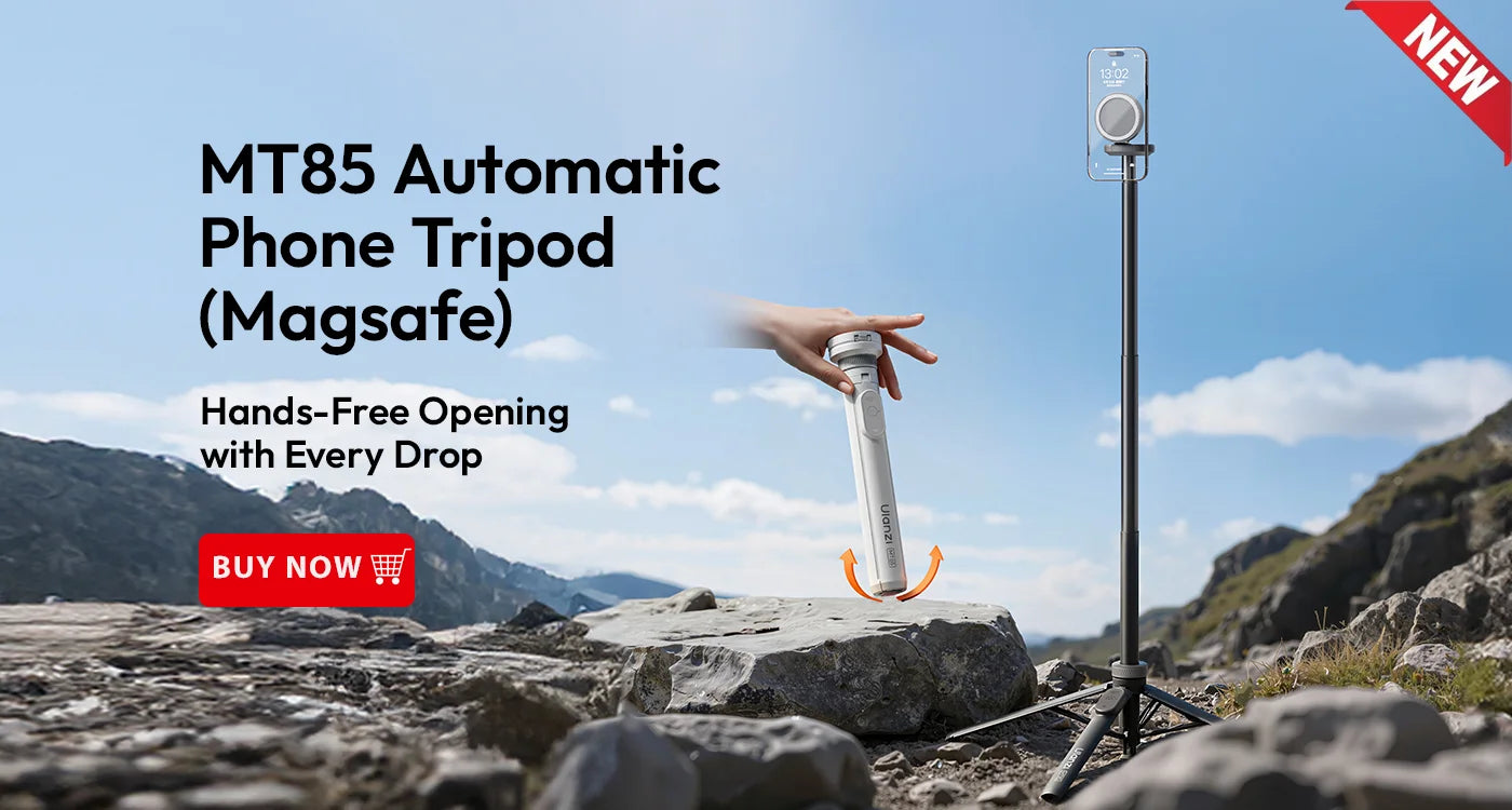 Ulanzi TT88 1.44M Overhead Selfie Stick Tripod – Magnetic Clamp, Wireless Remote, for Vlog & Live