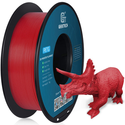 GEEETECH PETG 3D Printer Filament – 1.75mm, 1KG, Vacuum Packaging, Tangle-Free