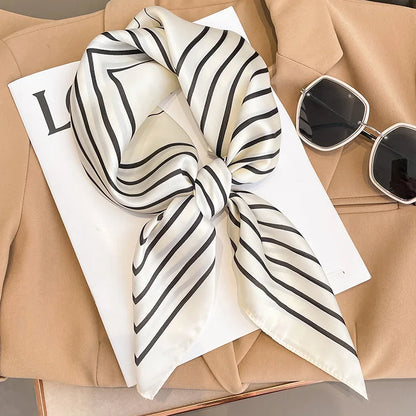 Red square silk scarf by R.E.D. Shopping, stylish women's hairband and neck shawl with elegant, smooth fabric and vibrant color.