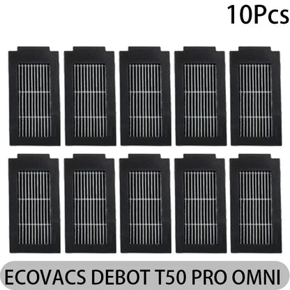 ECOVACS DEEBOT T50 PRO OMNI Replacement Parts | Main Brush, Side Brush, HEPA Filter, Mop, Dust Bag