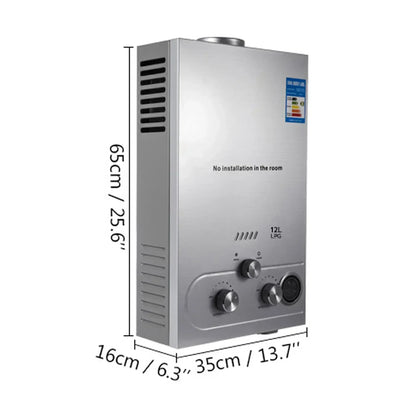 VEVOR LPG Gas Water Heater | Instant Tankless | 6L–18L | CE Certified | EU