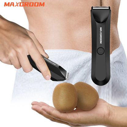 MAXGROOM Body Hair Trimmer for Men | Groin & Pubic | Ceramic Blade | Waterproof Electric Razor