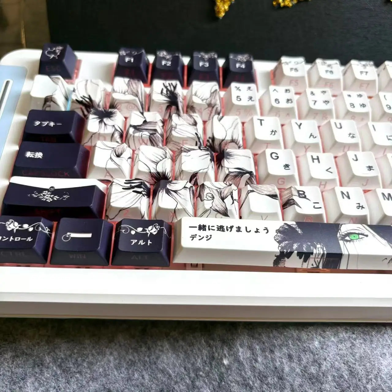 Chainsaw Man Anime Keycaps – PBT Dye-Sub, Cherry Profile, 74–140 Keys, for Mechanical Keyboard