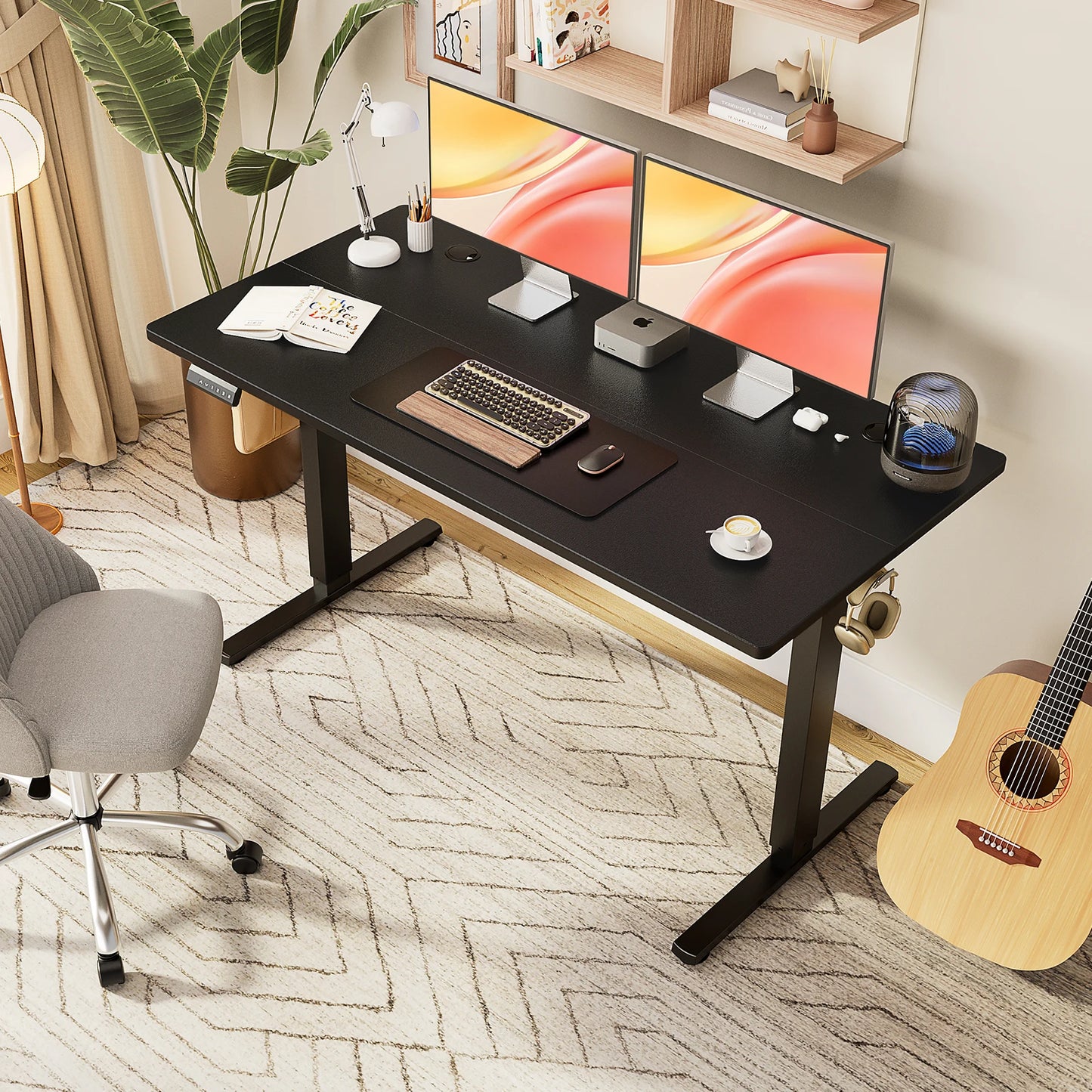 JHK Electric Standing Desk – Height Adjustable 55x24" Ergonomic Home Office Workstation
