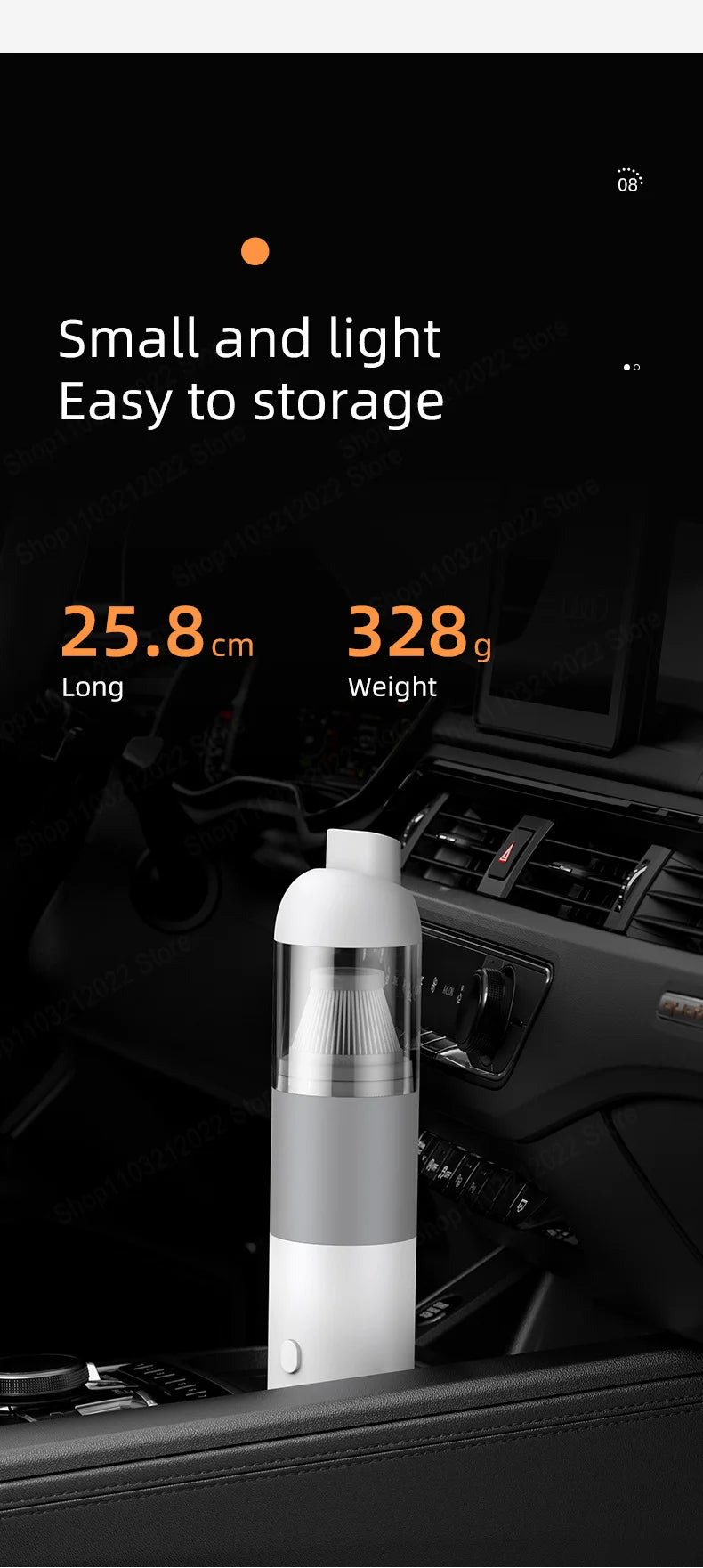 39800Pa Wireless Car Vacuum Cleaner – 3-in-1 Handheld Portable Dust Catcher