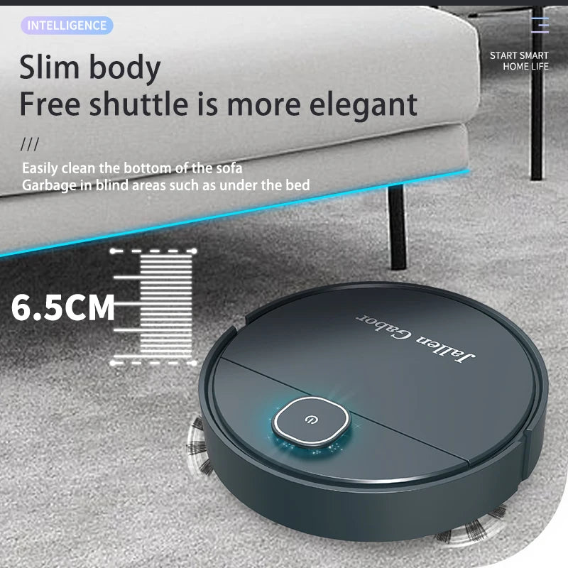 R.E.D. Shopping 3-in-1 smart sweeping robot vacuum cleaner for home, featuring wireless operation and compact design.