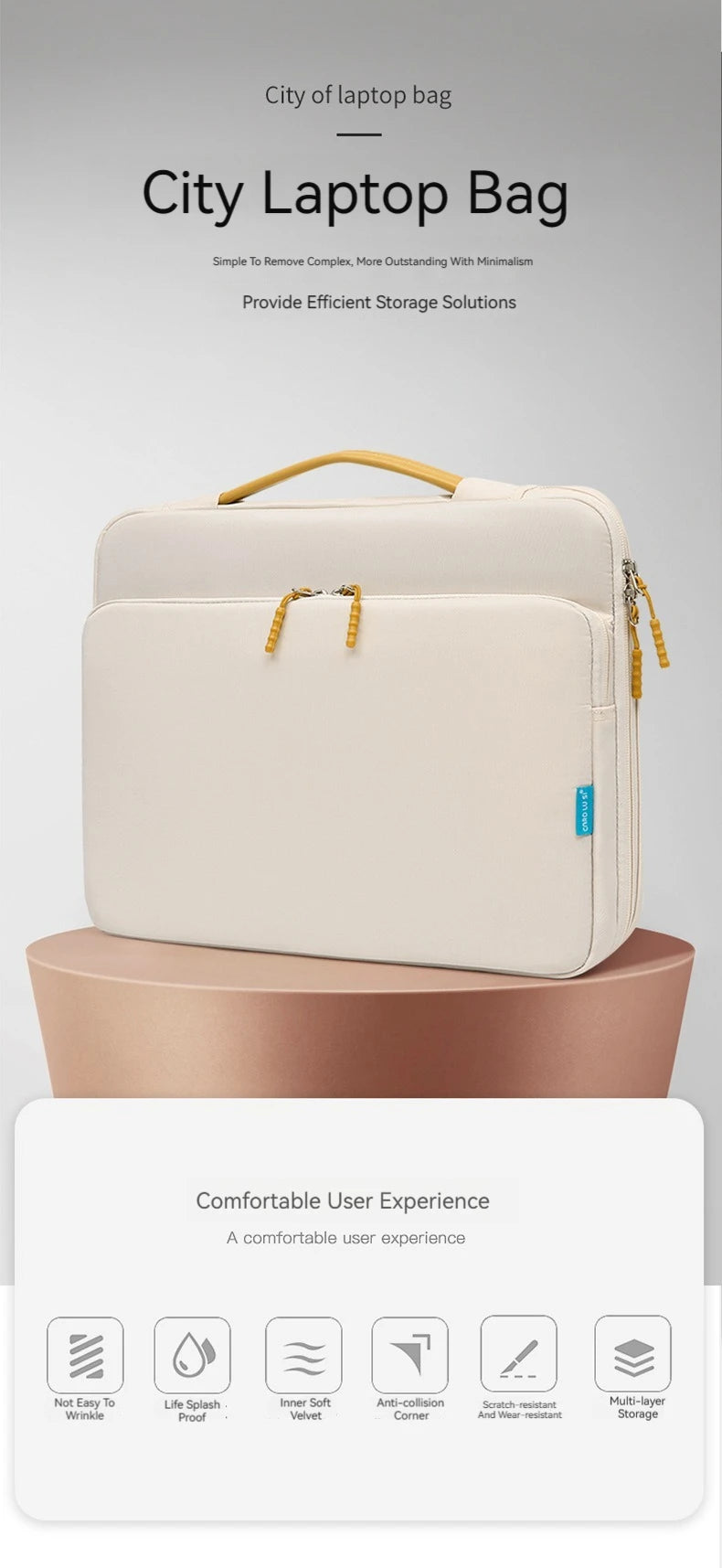 Waterproof Laptop Sleeve Bag 13.3"–15.6" — Portable Travel Carrying Case for MacBook Air/Pro