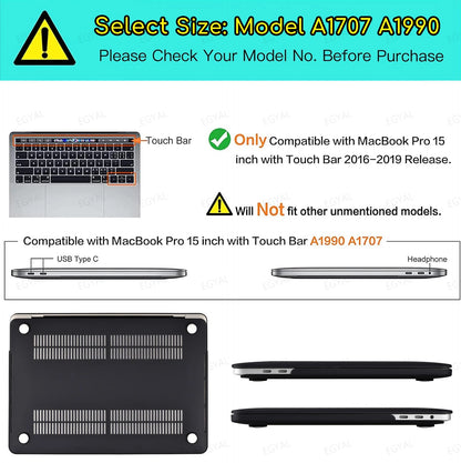 MacBook Laptop Case 2025 M4 – Air 13/15, Pro 13/14, M1-M5