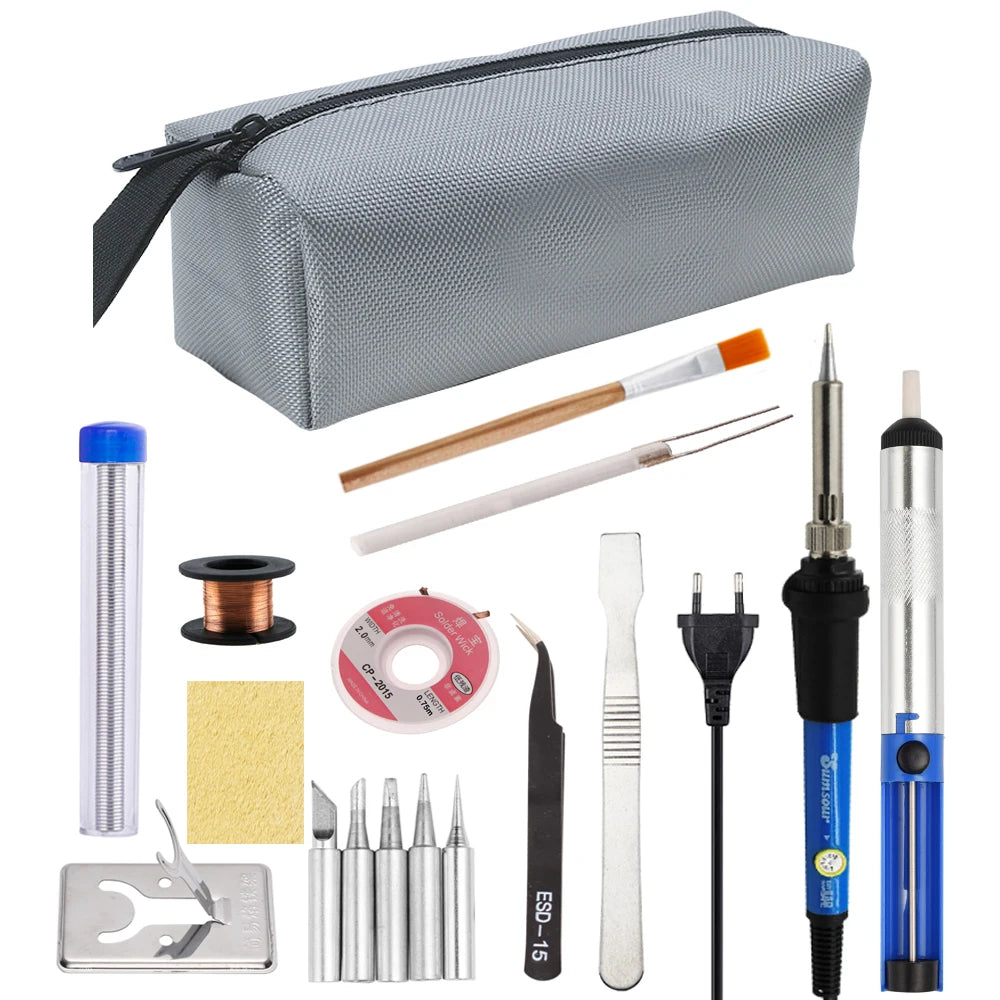 60W / 80W Adjustable Temperature Electric Soldering Iron – Digital Display