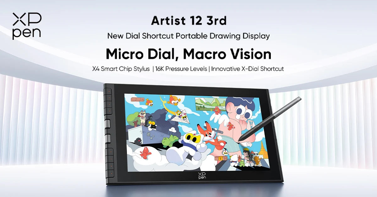 XPPen Artist 12 Pro 11.6-inch graphics drawing tablet with display, pressure sensitivity, and tilt support for digital art.