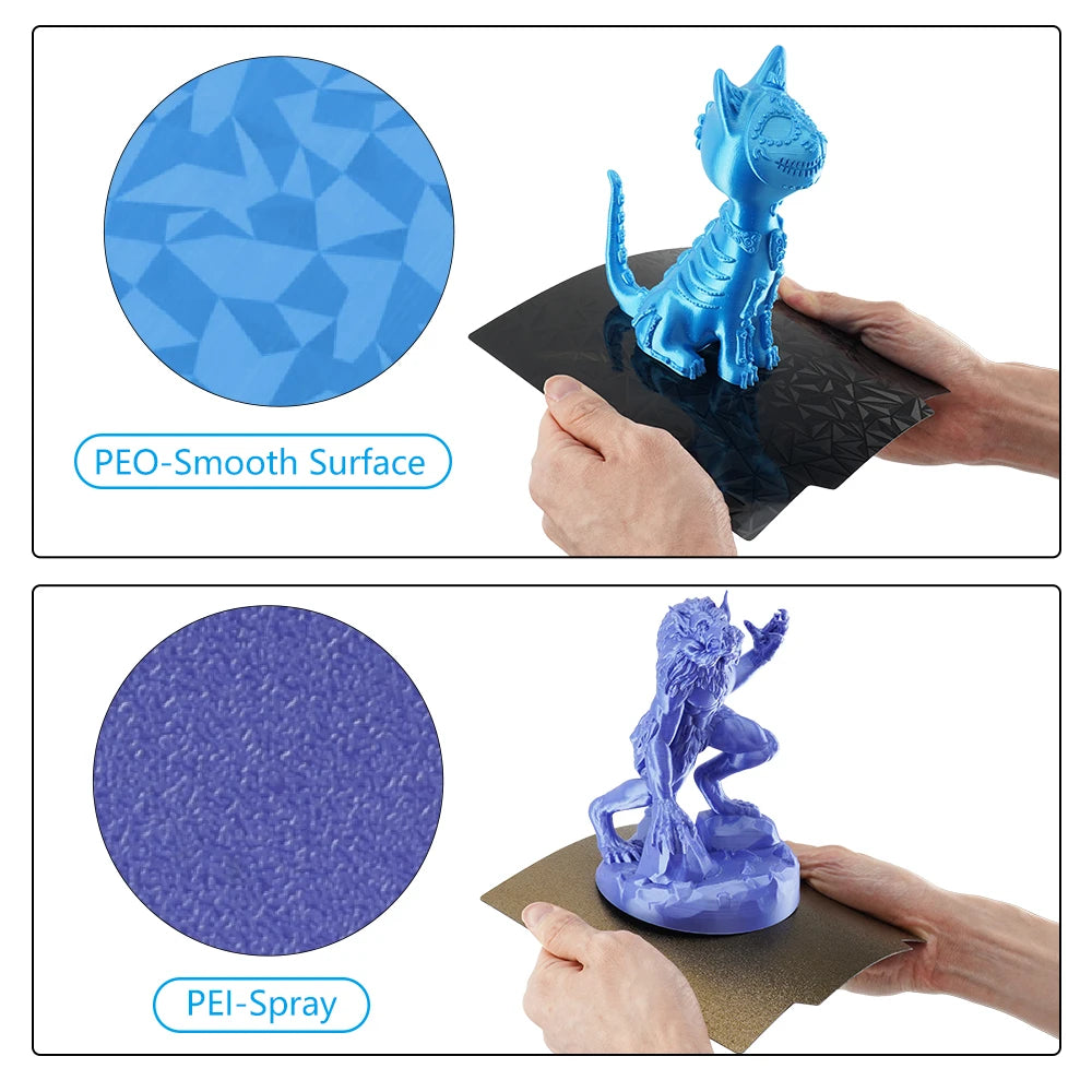 PEI / PEO Magnetic Build Plate – Double-Sided | Bambu Lab, Ender 3, Anycubic | 180–350mm