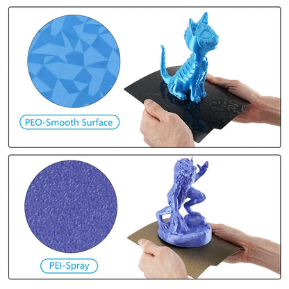 PEI / PEO Magnetic Build Plate – Double-Sided | Bambu Lab, Ender 3, Anycubic | 180–350mm