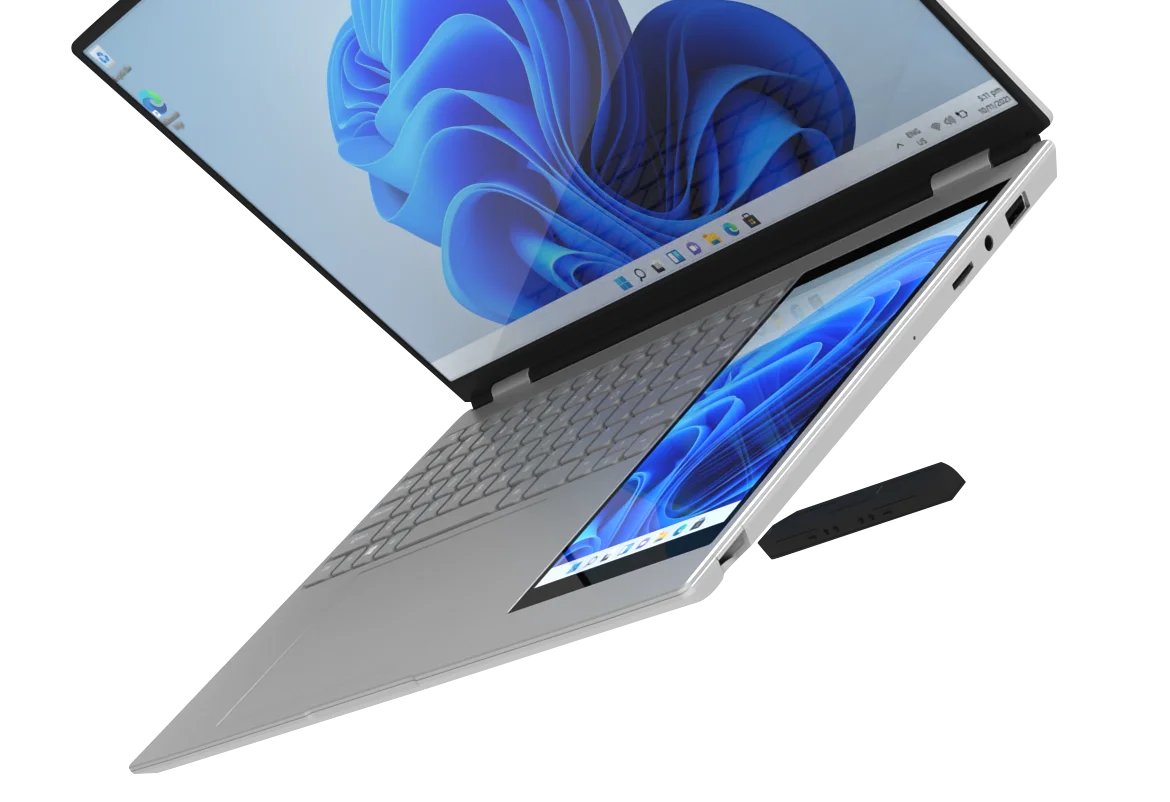 CRELANDER 15.6" Ultraslim Laptop – Intel N100, 16/32GB DDR4, up to 2TB SSD, RGB Backlit, Windows 11