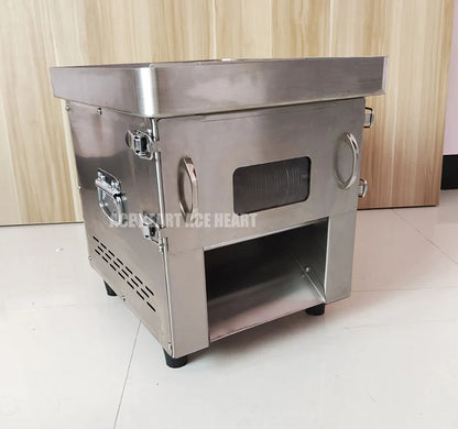850W Commercial Meat Cube Cutter & Slicer Machine – Adjustable Cut Size, Fresh Meat Dicer