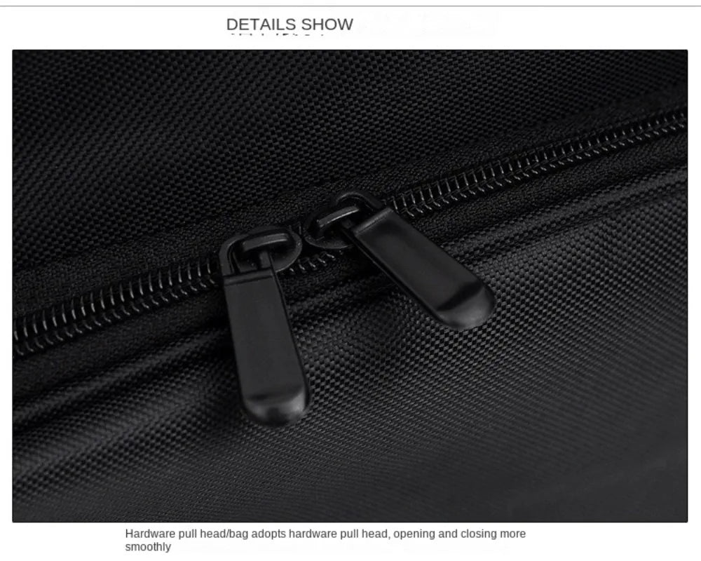 Waterproof Laptop Briefcase Bag – 15", 15.6", 17", Nylon, Dual Zipper, Shoulder Strap