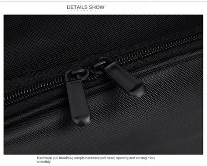 Waterproof Laptop Briefcase Bag – 15", 15.6", 17", Nylon, Dual Zipper, Shoulder Strap