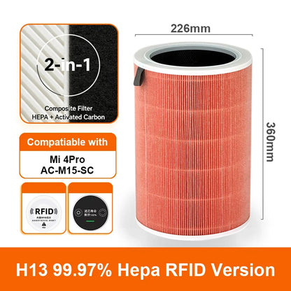 Xiaomi Mi Mijia Air Purifier 4 Pro Replacement Filter – Carbon Upgrade & Color Options