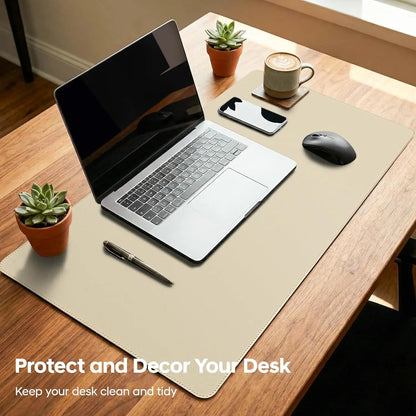 YSAGi PU Leather Desk Pad – Non-Slip, 5 Colors, 6 Sizes (60x30 to 120x50 cm)