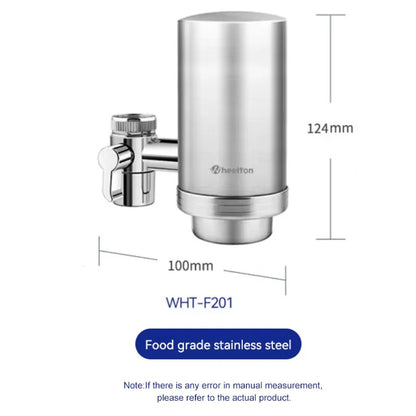 Wheelton Stainless Steel Faucet Water Filter – Activated Carbon Ceramic Purifier