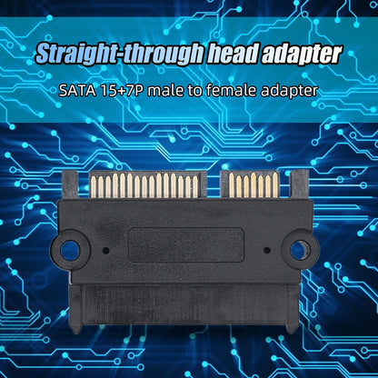 SATA 22-Pin Male to Female Adapter – Power & Data Converter