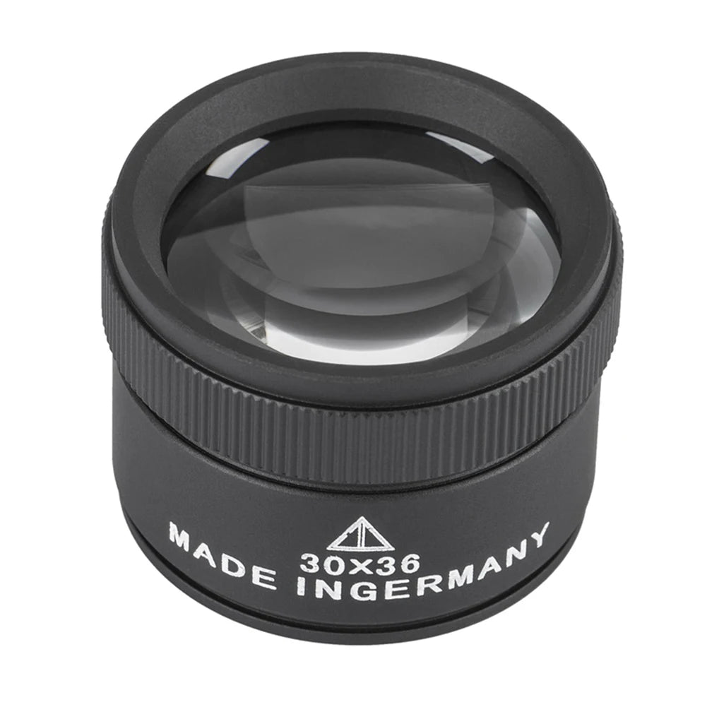 Handheld 30X Magnifying Glass – Optical Lens Loupe for Jewelry & Stamps
