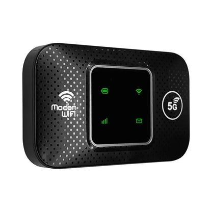 Portable R.E.D. Shopping 4G/5G WiFi router with SIM card slot, compact device for fast internet access, 150Mbps speed.
