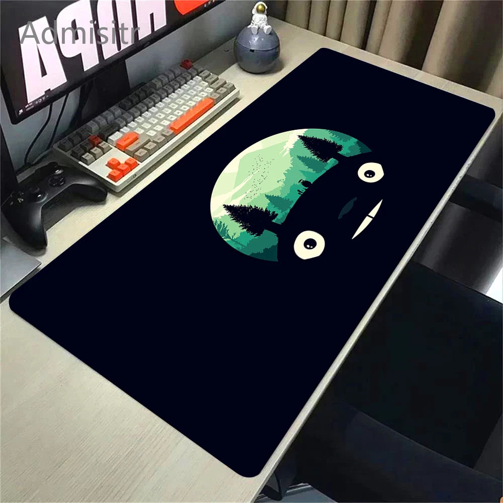 XXL Cartoon Cat Mousepad – 90x40cm HD Print, Non-Slip, Locking Edge Desk Mat