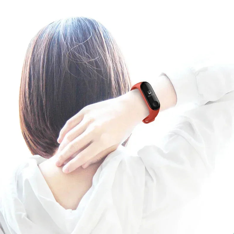 Silicone Watch Strap for Xiaomi Mi Band 3 4 5 6 7 | 24 Colors