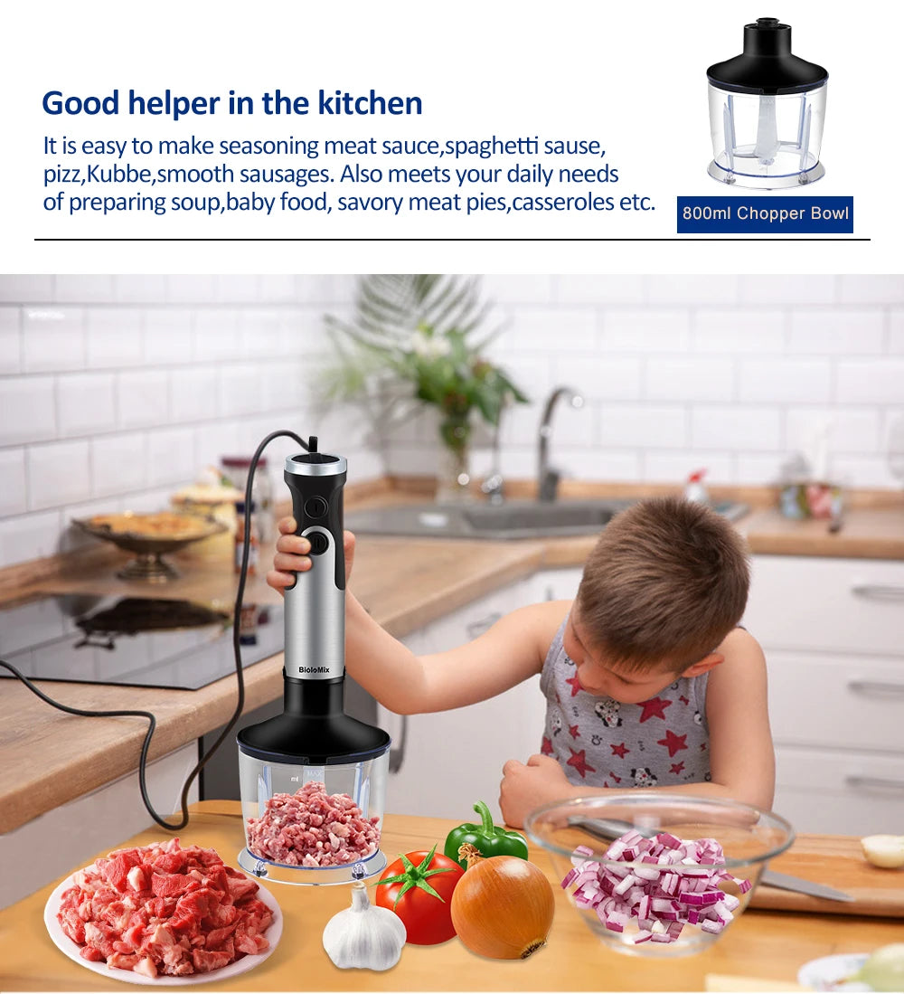 BioloMix 5-in-1 Blender TB-1800 | 1800W | Smoothie, Soup & More | EU 220V