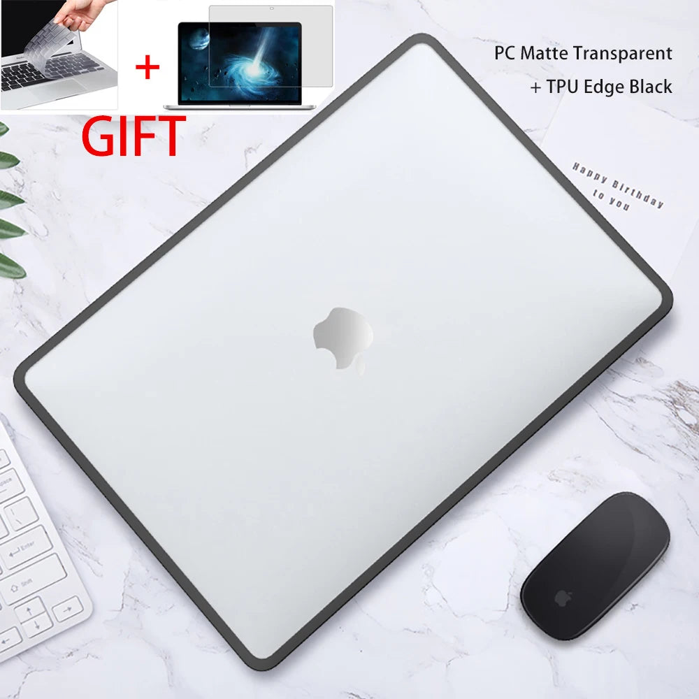 Soft TPU+PC MacBook Case – Pro 16/14/13, Air 15/13, M1–M5 (2019–2025)