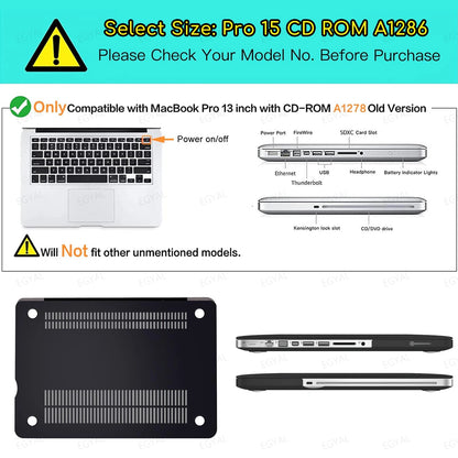 MacBook Laptop Case 2025 M4 – Air 13/15, Pro 13/14, M1-M5