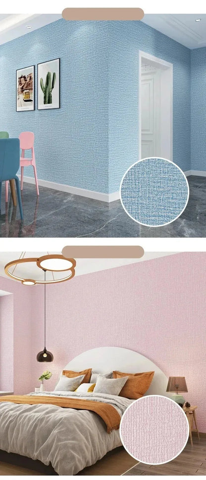 Self-Adhesive 3D Foam Wall Panel – Linen PVC Texture Waterproof 50cm