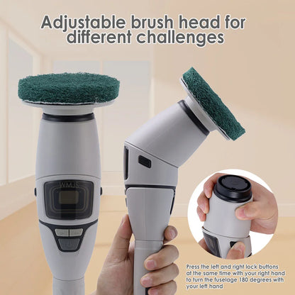 10-in-1 Electric Cleaning Brush | Multifunctional | Bathroom & Toilet | Voice Announcement
