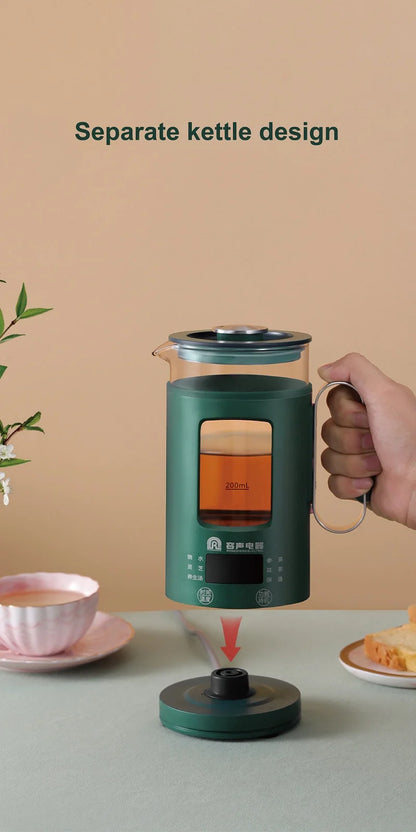 600ml Smart Tea Maker & Electric Kettle – Portable Mini Health Pot, Auto Keep Warm, Multi-Function | 220V Travel