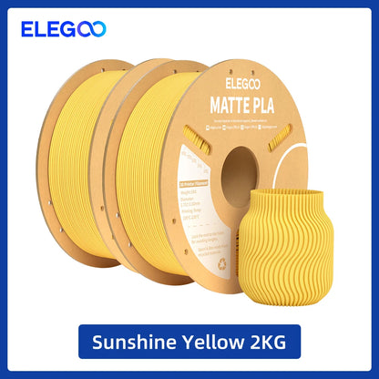 ELEGOO Matte PLA Filament 1.75mm 1KG – +/-0.02mm Accuracy, Cardboard Spool