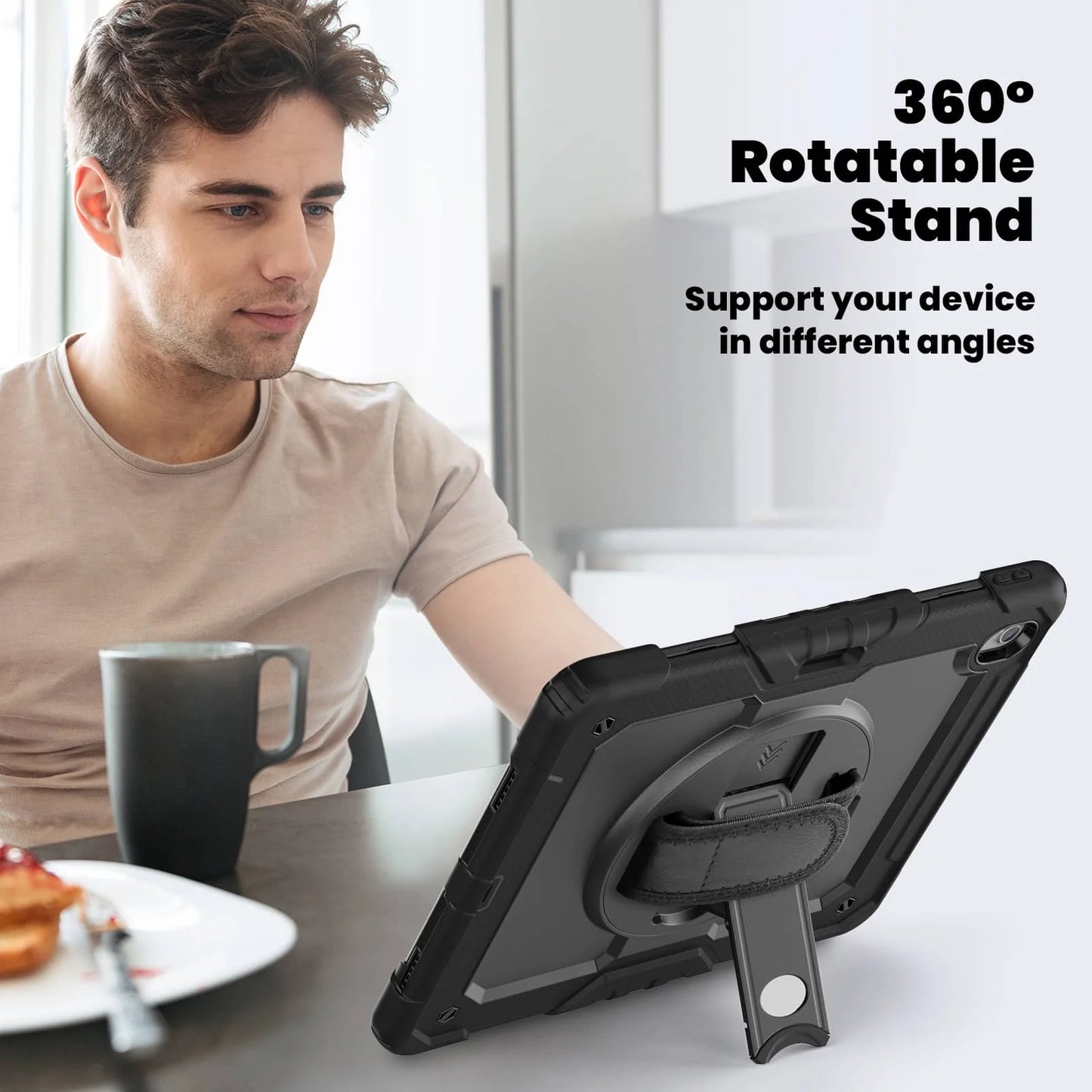 WeFor Heavy Duty iPad Case – Screen Protector, Shoulder Strap & Pencil Holder for iPad 11 A16, Air 11 & Air 13 M3 (2025)