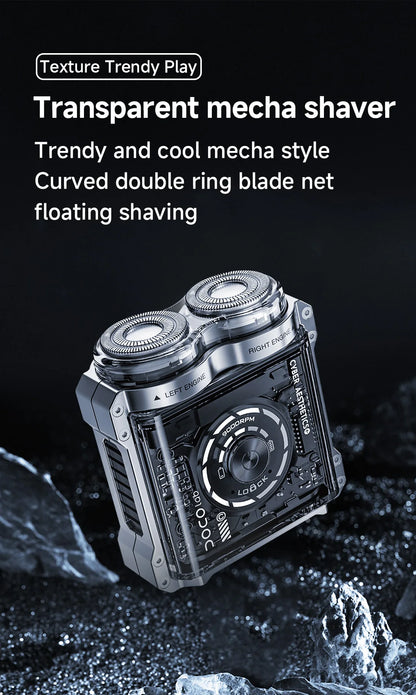 DOCOLAB Mini Portable Magnetic Electric Shaver – Double-Head Waterproof Razor for Men