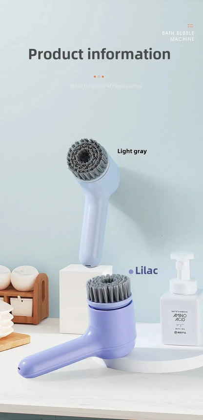 USB Rechargeable Electric Spin Scrubber – Multi-Surface Power Cleaning Brush for Kitchen & Bathroom