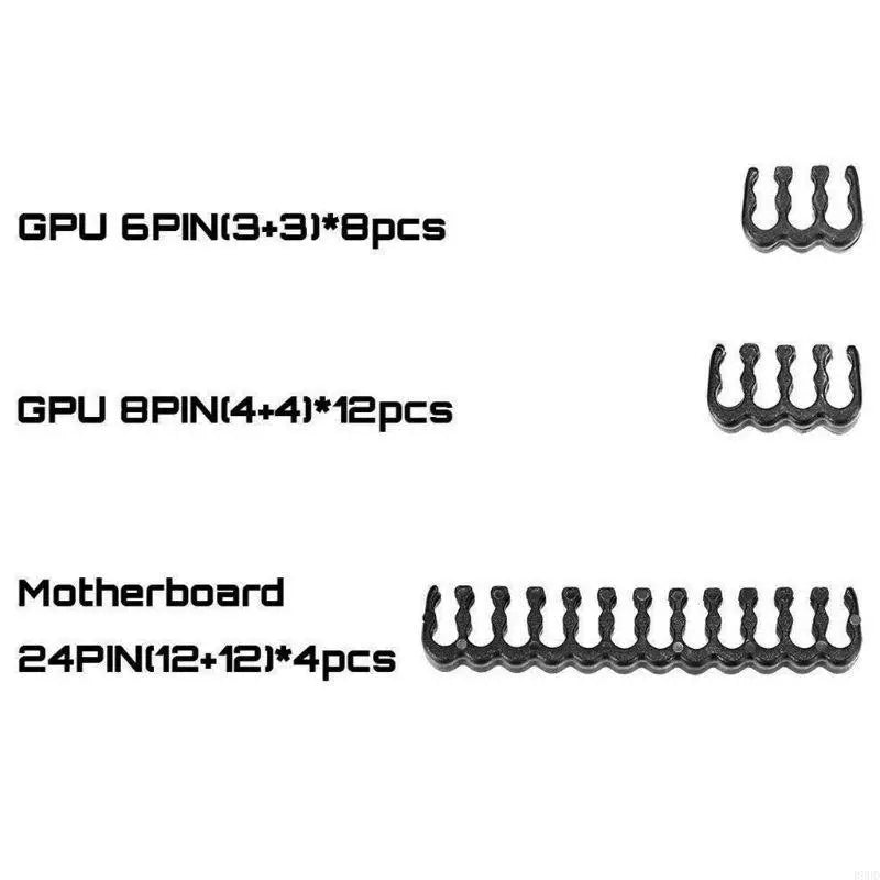 R.E.D. Shopping B9HD PP cable management tools wire combs for PSU cable extensions, with multiple slot sizes for organized wiring.