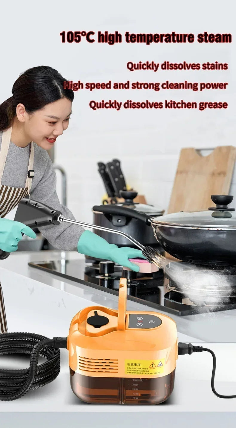 Portable Handheld Steam Cleaner 220V – High Pressure Multifunctional for AC, Kitchen Hood & Car