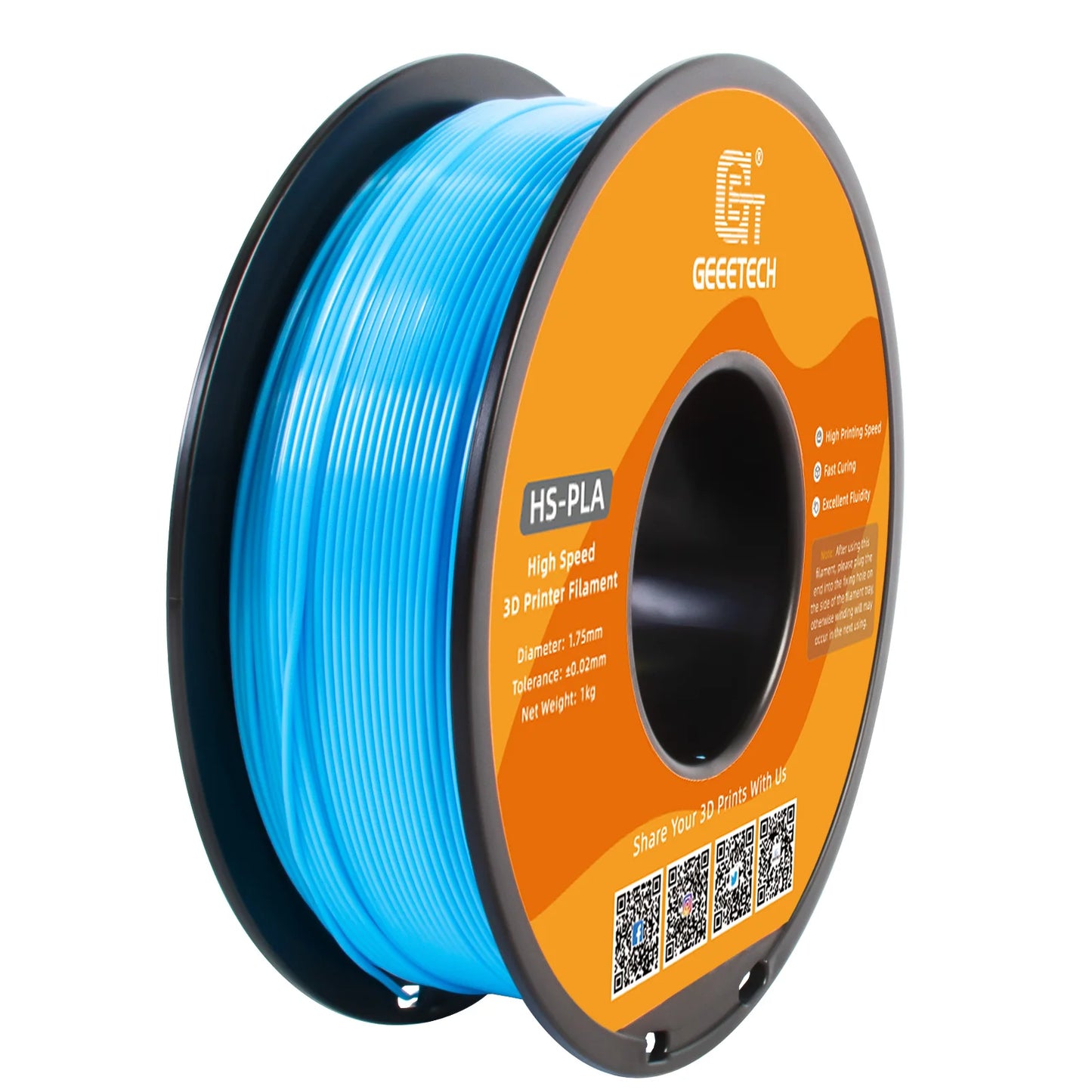 GEEETECH High-Speed PLA Filament – 1.75mm, 1KG, Fast Curing, HS-PLA for High-Speed 3D Printing