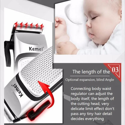 Kemei KM-4639 Professional Electric Hair Clipper – Low Noise Beard Trimmer & Haircut Tool