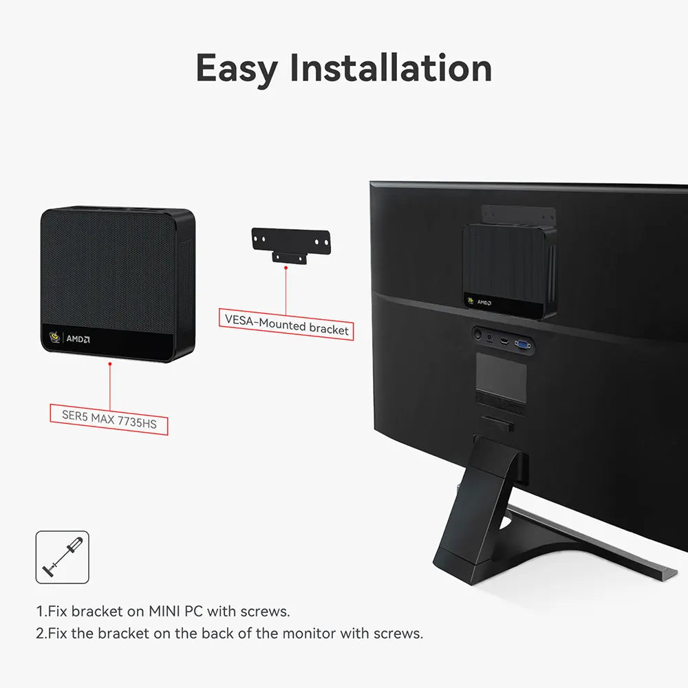 Beelink SER5 Max Mini PC – AMD Ryzen 7 6800U/7735HS, DDR5, WiFi 6, 2.5G LAN