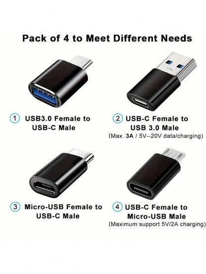 8-in-1 USB-C Adapter Set – OTG, Micro USB & USB 3.0 for MacBook & Smartphones
