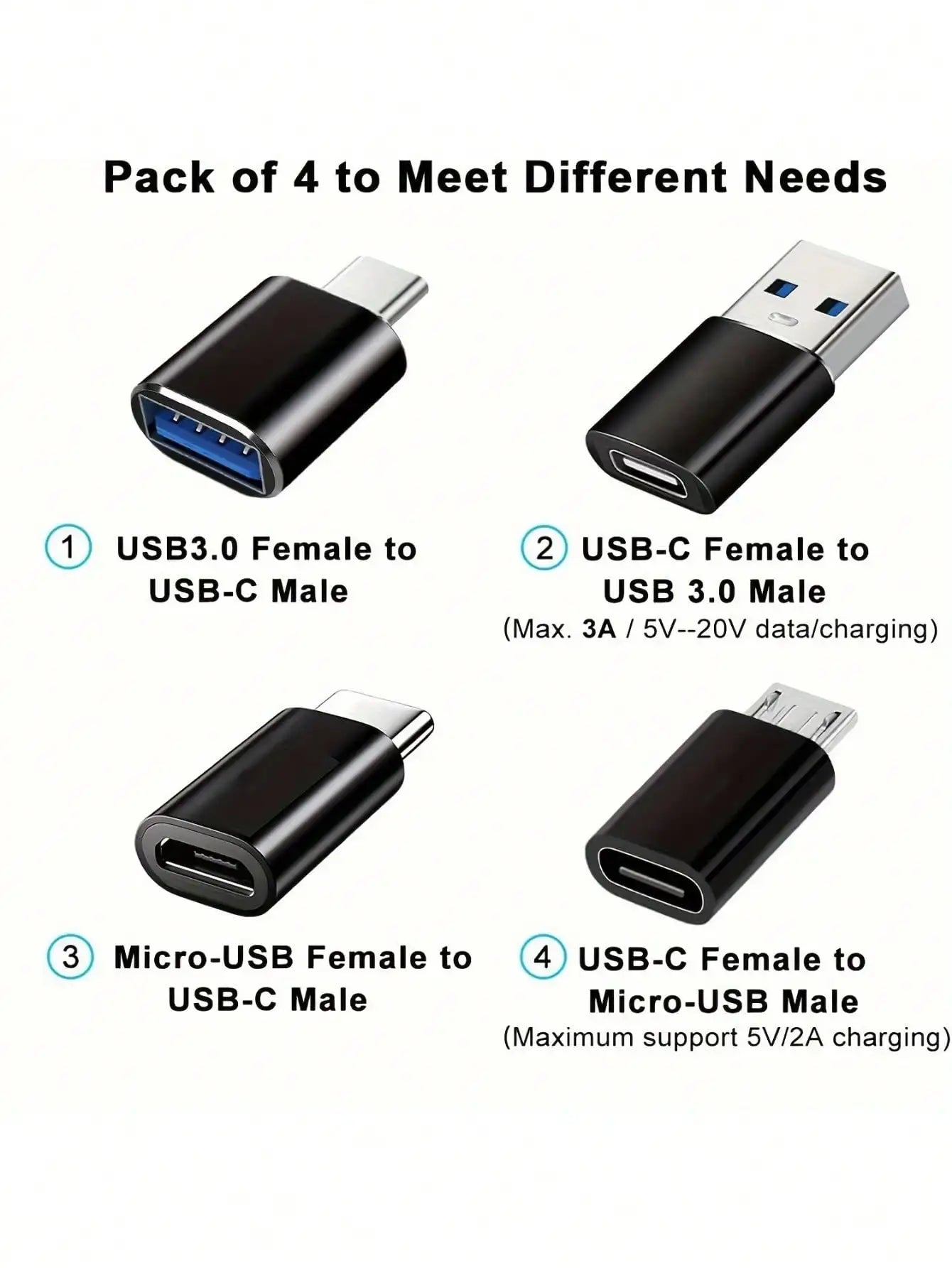 8-in-1 USB-C Adapter Set – OTG, Micro USB & USB 3.0 for MacBook & Smartphones