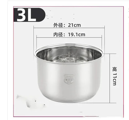 Stainless Steel 304 Rice Cooker Liner | 1.2L–8L | Compatible with Oxhaier, SKG & Universal Brands