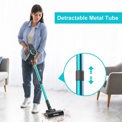 YISORA N300 Cordless Upright Vacuum Cleaner – 20kPa, Lightweight Stick Vacuum for Carpet, Hard Floor & Pet Hair