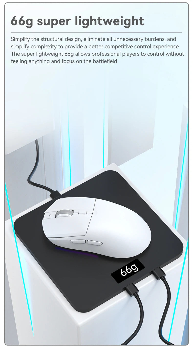 AJAZZ AJ139 V2 MC Wireless Gamer Mouse with Dock PAW3311 Gaming Sensor 12000DPI Max Tri-mode Connect Mice for Laptop PC